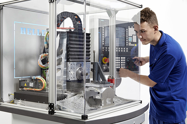 Five-axis machine supports training
