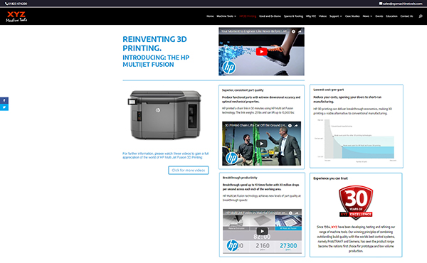 3D printing goes live on XYZ website