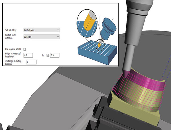 Edgecam supports fast 5-axis machining tools