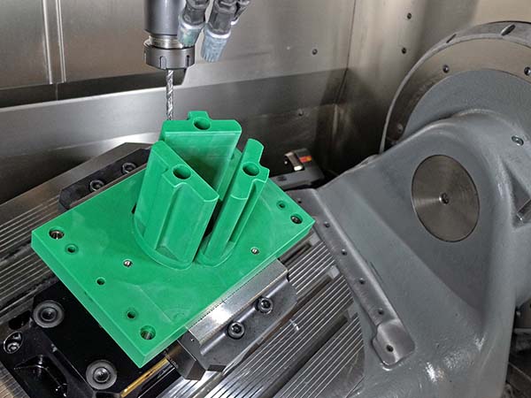 Five-axis machining of composites