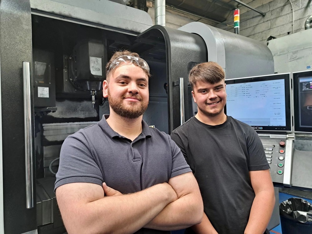 Two new apprentices at electrode specialist