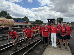 Pulling a historic steam locomotive for charity