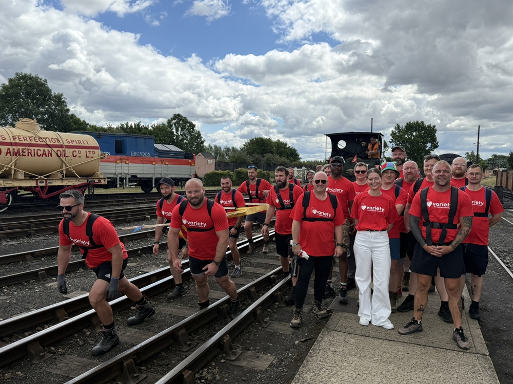 Pulling a historic steam locomotive for charity